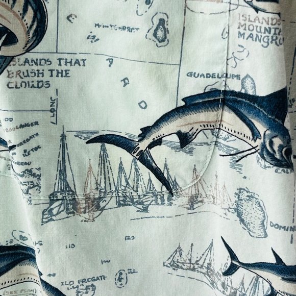 Monte Carlo Men’s Shirt Fishing South Atlantic Hawaiian Aloha Pattern S (34-36) - Picture 9 of 9